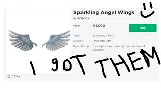 I GOT THE SPARKLING ANGEL WINGS IN ROBLOX