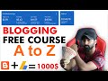 Blogging complete course in hindi 2022  how to start blogging step by step