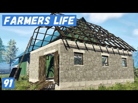 Видео: Farmer's Life - Казимир СТРОИТЕЛЬ.  Строю ЗДАНИЕ из БЛОКОВ.  Ремонт ДОМА # 91