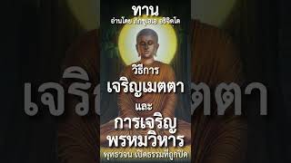 วิธีการเจริญเมตตาและการเจริญพรหมวิหาร #พุทธวจน #ทาน #ภิกขุเอเอ