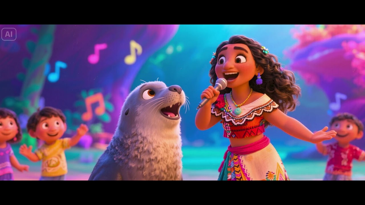 "Moana and the Baby Seal Pup | Sweet Ocean Song for Kids!"