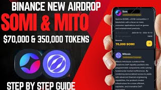 Binance New Somi &amp; Mitosis CREATOR Pad All Tasks Step By Step Guide💯 #airdrops #binancealpha #Alpha 