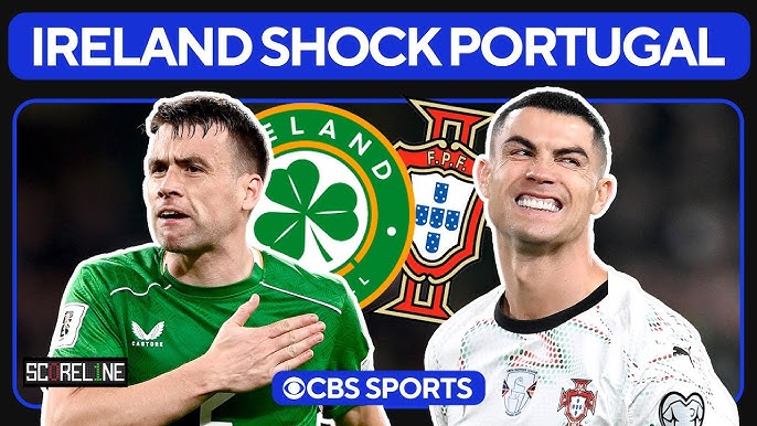 Ireland Stuns Portugal: Ronaldo Sent Off as Troy Parrott’s Double Shakes World Cup Qualifiers