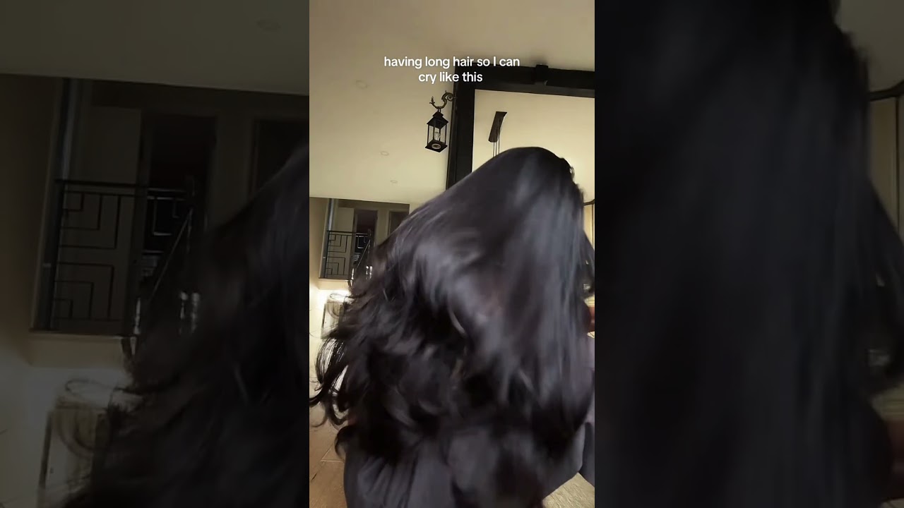 Because crying just hits different with 32 inches of raw hair ✨ 