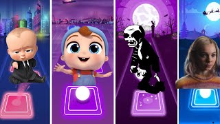 BABY BOSS🆚LITTLE ANGEL🆚ZOMBI EXE🆚EMMA MYERS ENID SINCLAIR TILES HOP GAMING WHO IS BEST !