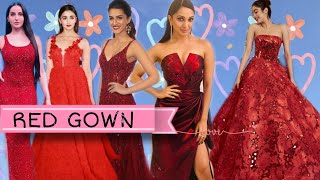 Red Gown Bollywood Actress In Bold Red Gown Trendy World