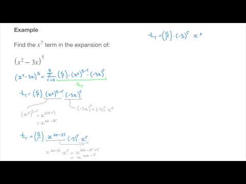 Binomial Expansions - how to find a specific power of x, without writing all the terms - Tutorial 2