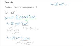 Binomial Expansions - how to find a specific power of x, without writing all the terms - Tutorial 2