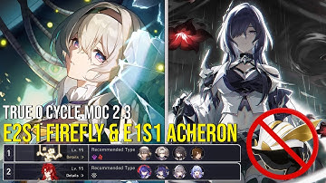 E2S1 Firefly & E1S1 Acheron Showcase | True 0 Cycles New MOC 12 ver 2.3  | Honkai Star Rail