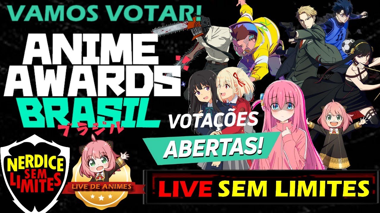 VAMOS VOTAR! Anime Awards Brasil 2023! LIVE DE ANIMES YouTube