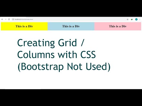 Making Grid / Column in Web Page with CSS without using Bootstrap