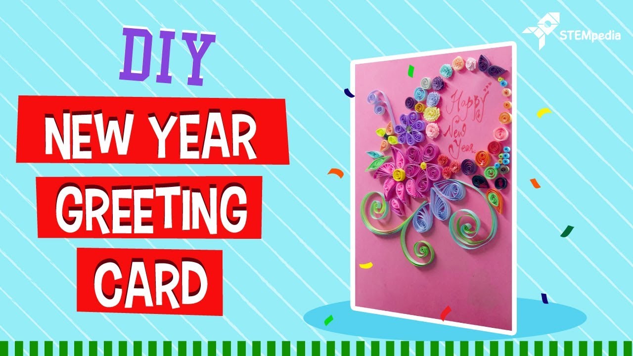 DIY Easy New Year Greeting Card | Happy New Year Card Making | Handmade Cards