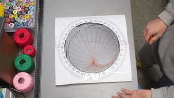 How to make string art mandalas | Картина Lotus в стилі String Art