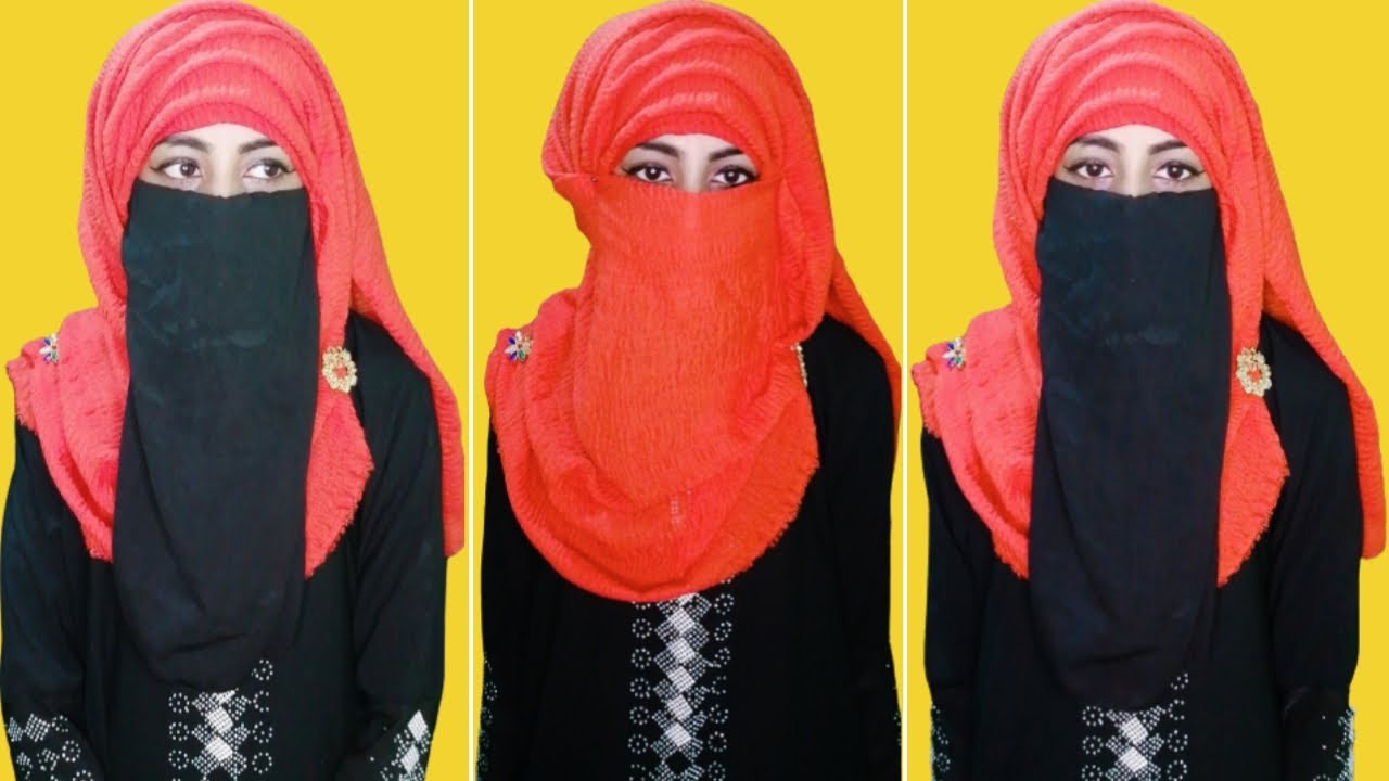 Without Inner Cap | Niqab Tutorial | How To Wear Short Hijab With Borkha ( Full Coverage )
