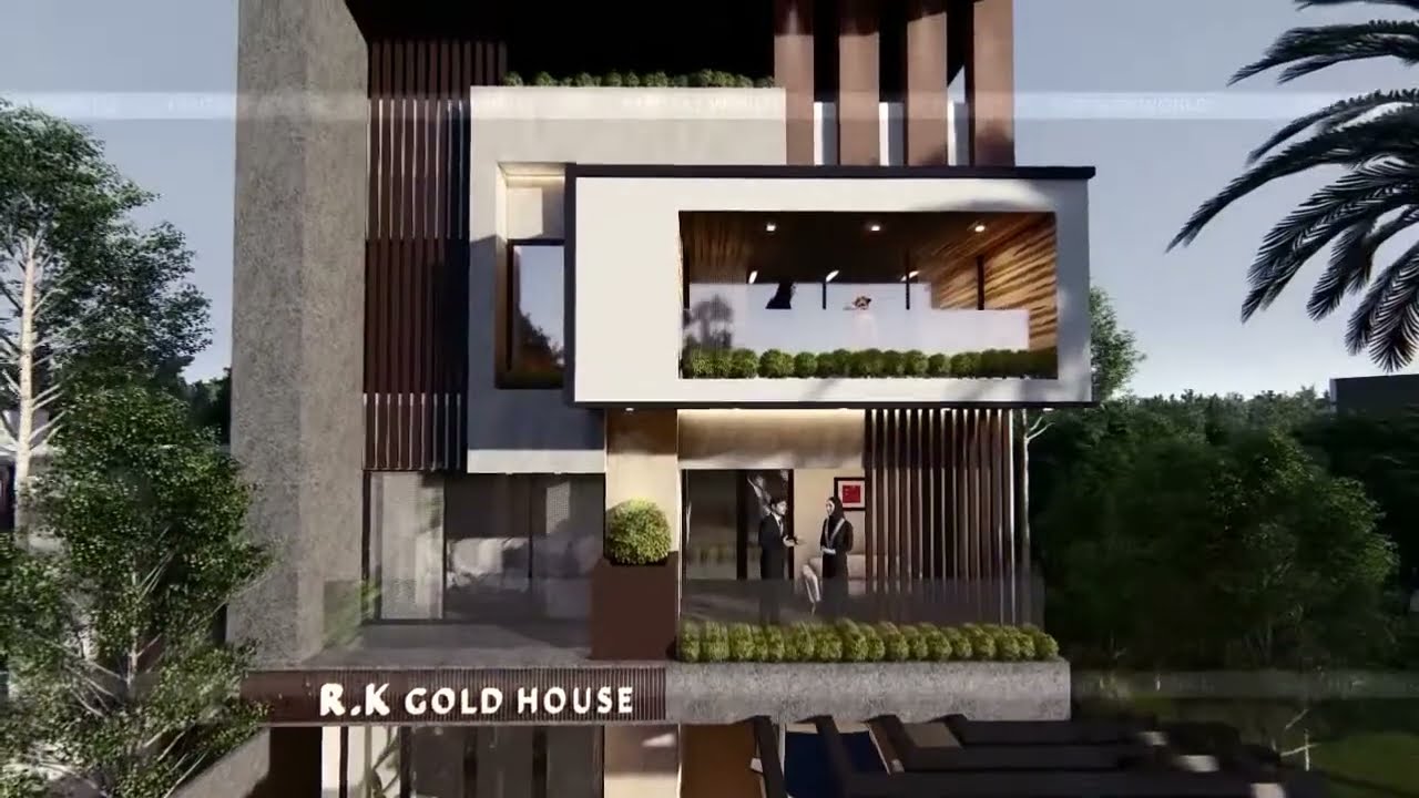 3D Elevation Modern Building 
