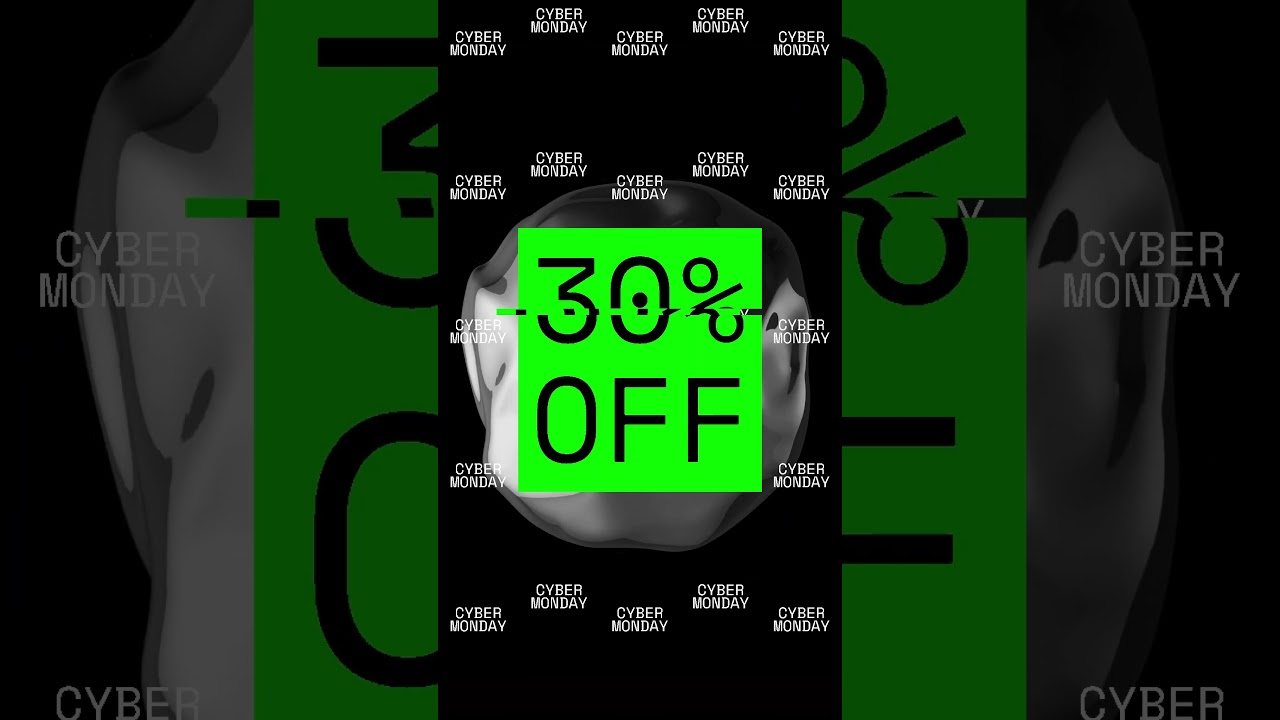 Cyber Monday dynamic social ad   Made with Clipchamp