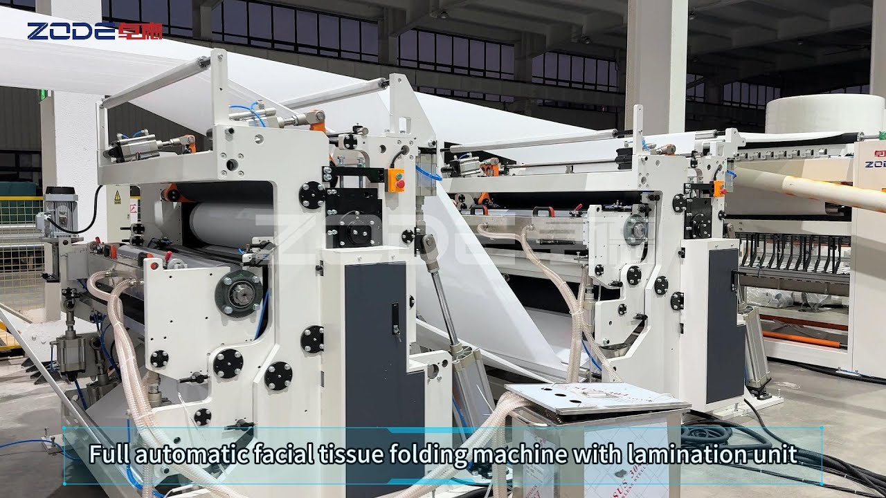 Full automatic facial tissue folding machine with  lamination unit