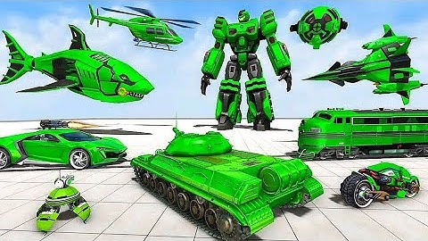 Transformers Dolphin Robot Car Battle Saving City: Red Robot Wars - Android iOS Gameplay