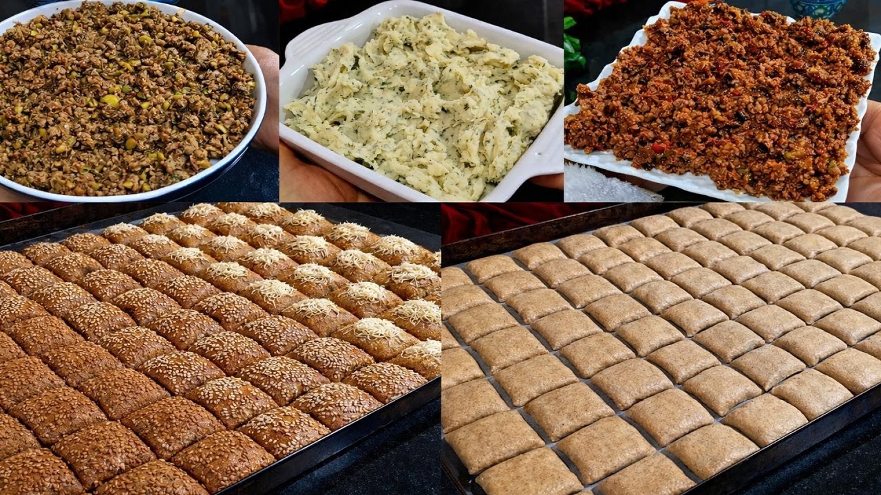 وصفة صحية توزن بالذهب⛔مسمن معمر فالفران بدقيق القمح الكامل بالنخالة🔥ب3 حشوات جديدة ولذيذة جدا لرمضان