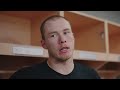 Hampus Lindholm, Morgan Geekie, and Mark Kastelic talk after the B's fall 5-3 @ OTT