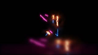 cyberpunk neon glow light metallic effect logo intro animation