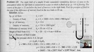 Single manometer fluid mechanics numerical in Hindi by PARAG PAL