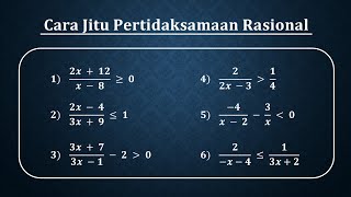 Cara jitu pertidaksamaan rasional