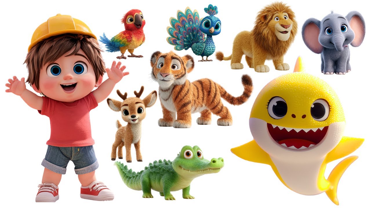 Изучаем названия животных на английском языке | Лексика для малышей | Обучающие видео для детей д...