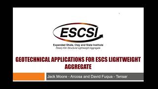 ESCSI Geotechnical Applications for Lightweight Aggregates