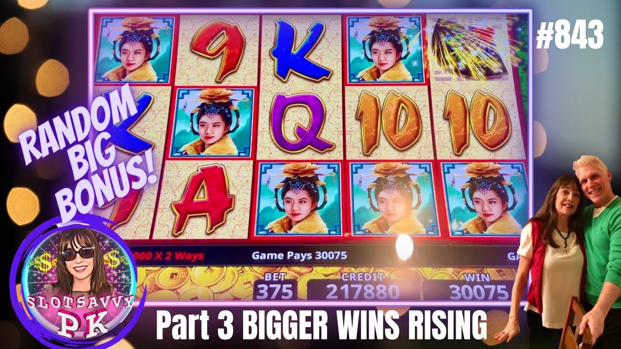OMG..HUGE RANDOM Bonus on Triple Fortune Dragon RISING w Slot SAVVY PK (video 843) 