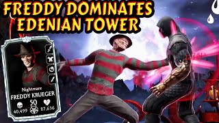 Nightmare Freddy Krueger DESTROYS Edenian Tower in MK Mobile. His Damage is AMAZING!