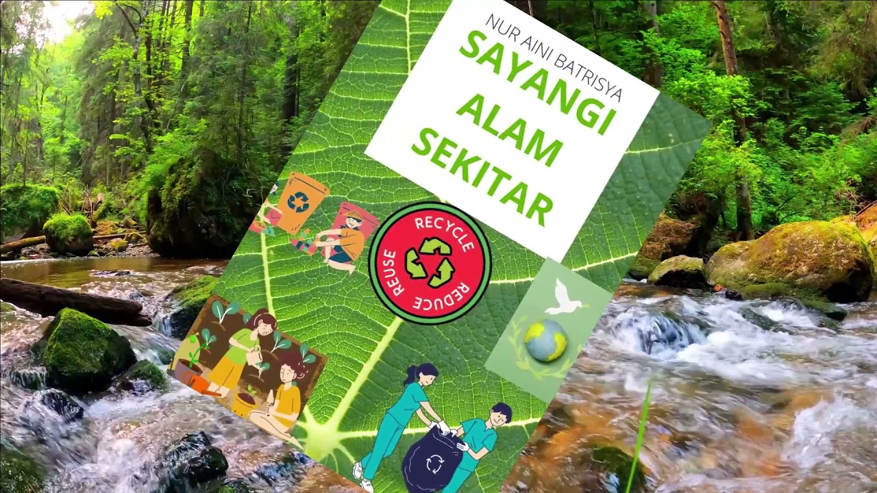 Poster Cintai Alam Sekitar Hitam Putih Populer Contoh Lukisan The