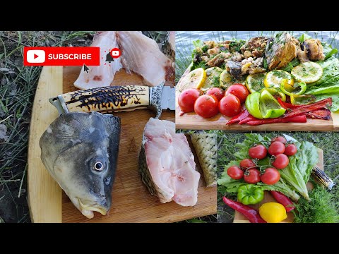 Fried fish by the river / თევზის შეწვა ალაზანზე