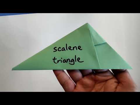 How to fold Scalene Triangle without glue