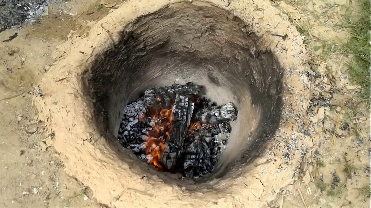underground cooking pit -المهندس الفلسطيني خالد بشير. اطبخ طعامك في