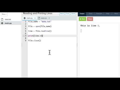 Reading a Line from File Example [Python]