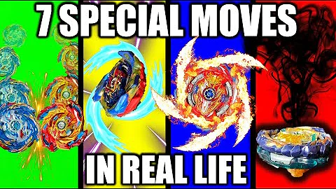 Learning 7 Beyblade Surge Special Moves IN REAL LIFE!!