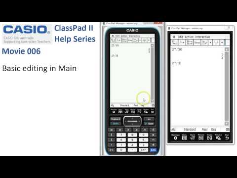 ClassPad Help 006 - Basic Editing in Main