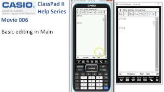 ClassPad Help 006 - Basic Editing in Main Profile