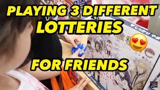 PLAYING 3 DIFFERENT LOTTERIES FOR FRIENDS