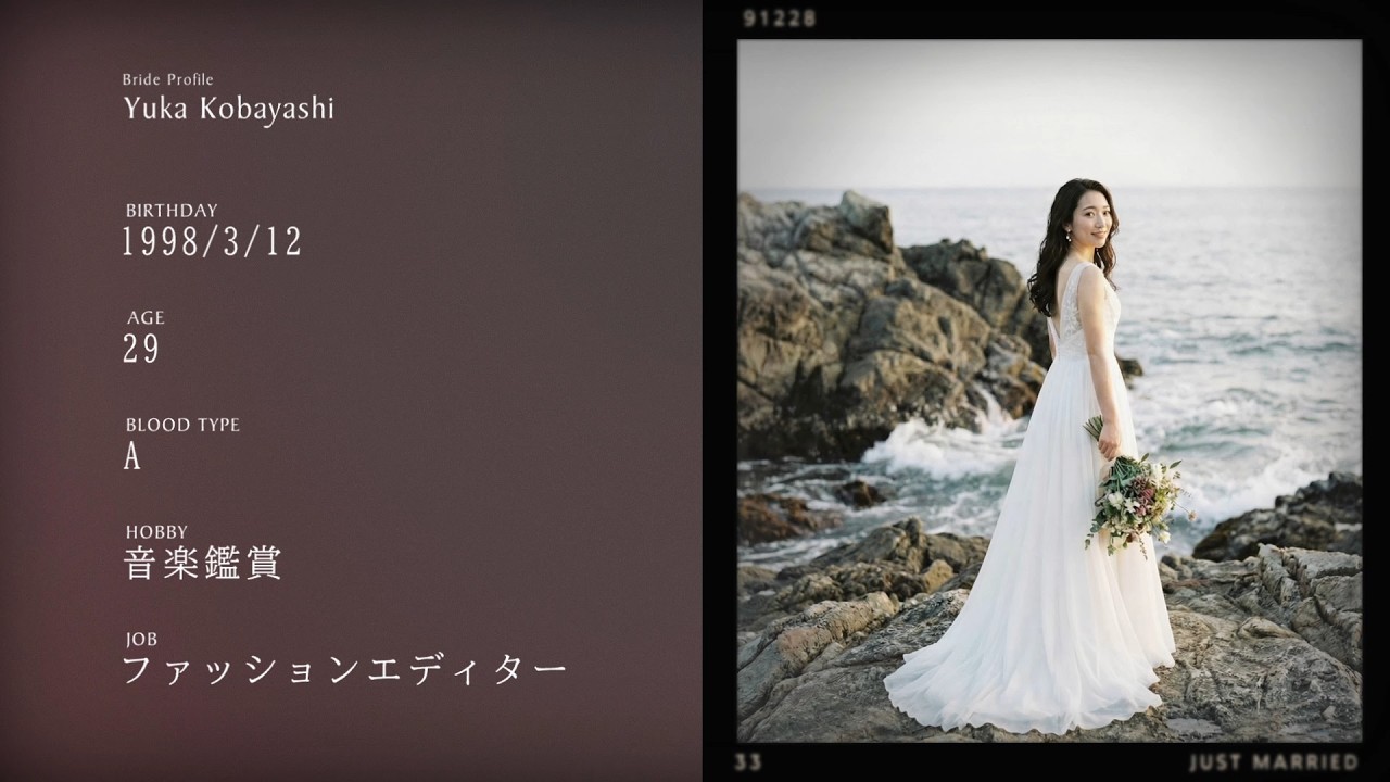 レトロで大人っぽいオープニングムービー「フィルム」｜結婚式ムービー