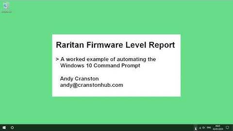Creating a Raritan PDU firmware level report with command prompt automation