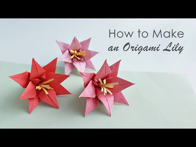 How to Make an Origami Lily Out of Paper | DIY Origami Lilies | Folding Origami Flower | Paper Lily class=