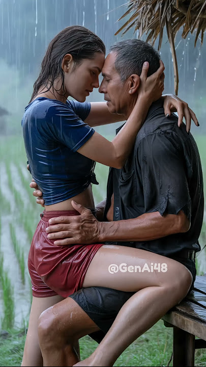 Intense Monsoon Romance 💑💦 #rain #rainsounds #village #sleepmusic