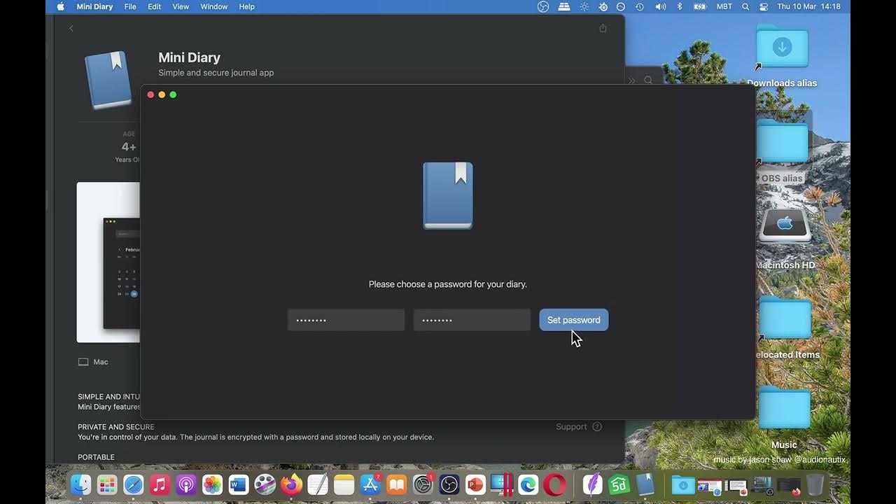 Mini Diary App [MAC] Basic Overview Mac App Store YouTube
