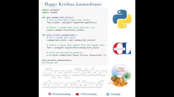 Happy Krishna Janmashtami  #python #pythonprogramming #pythontricks #coding