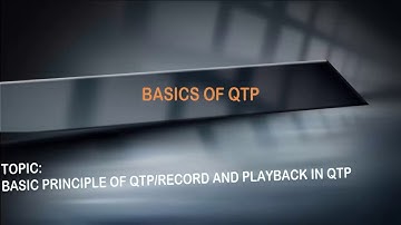 QTP BASIC PRINCIPAL[RECORD AND RUN] -CLASS 1 OF QTP/UFT