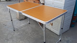Meja lipat koper portable