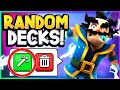 WINNING with RANDOMLY GENERATED DECKS in CLASH ROYALE!