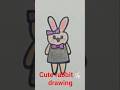basic drawing#rabbit art#cute rabbit drawing#easy drawing#basic drawing#short#ytshort#arts library